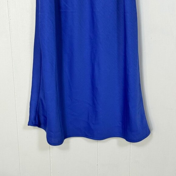 A New Day Women's XS Slip Dress Cobalt‎ Blue V Neck Sleeveless Mini Lightweight - Picture 3 of 11